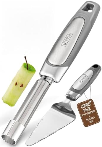 Orblue Premium Apple Corer Tool & Pie Server Bundle