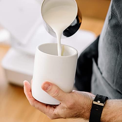 Fellow Monty Milk Art Cups - Double Wall Ceramic Latte Mug, 11 oz