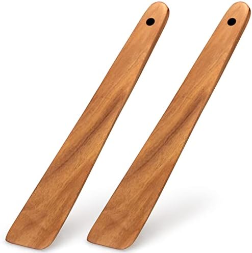 Non Toxic Wood Spatula for Cooking Spoon Teak Wooden Utensil Set