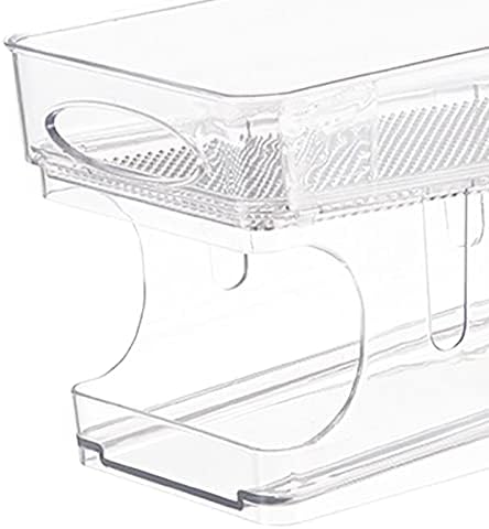 Soda Can Organizer for Refrigerator, Double Layer Rolling Beverage