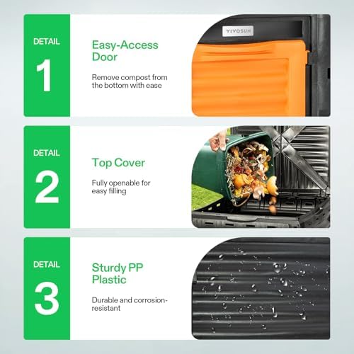 VIVOSUN 80Gallon (300L) Outdoor Compost Bin
