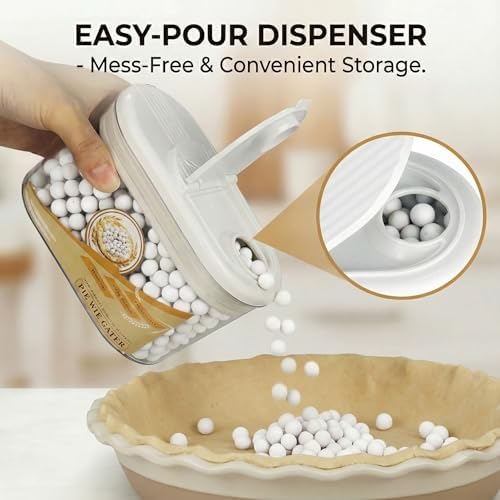 Ceramic Pie Weights,1.7 LB Reusable 10mm Baking Beans Pie Crust
