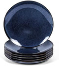 vicrays Ceramic Round Plates Set of 6 - Porcelain 8 inch Dinner Plates
