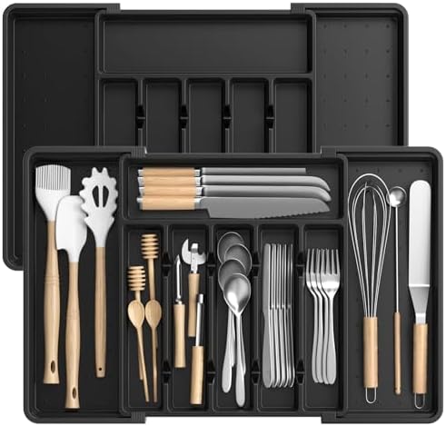 RoomHacks Large Silverware Organizer,Expandable Utensil Drawer