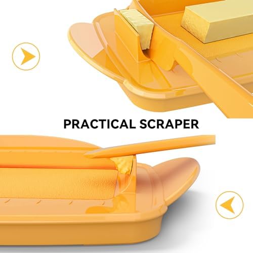Butter Dishes with Lid for Countertop Refrigerator, Plastic Butter