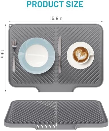 Dish Drying Mat Kitchen Counter - Silicone Dish Drying Pad with