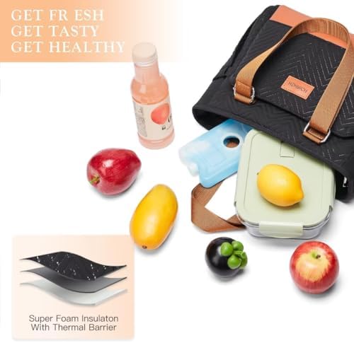 HSHRICH Insulated Lunch Bag Women - Large Tote Lunch Box For Work