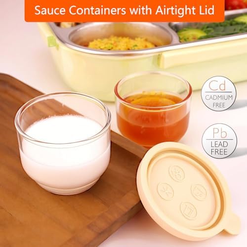 Salad Dressing Container To Go, 2.7 oz Glass Small Condiment Container