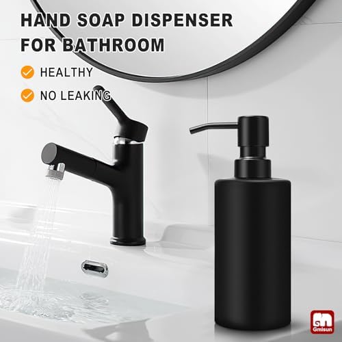 GMISUN Black Soap Dispenser, Hand Soap Dispenser for Bathroom, Dish