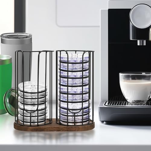 2-Compartment 18oz Coffee Cup Dispenser Rack