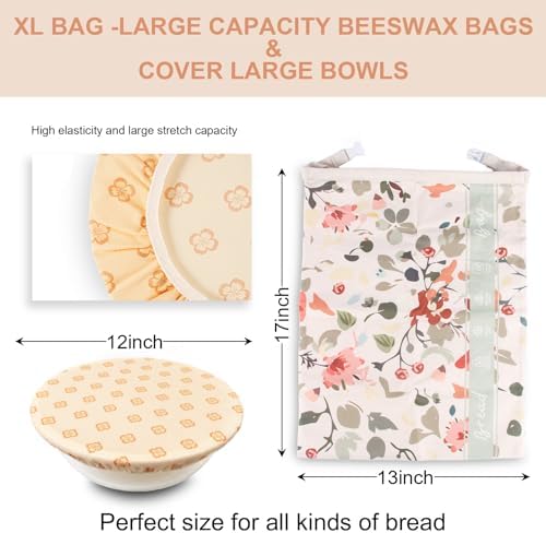 Reusable Beeswax Bread Bags and Bowl Covers