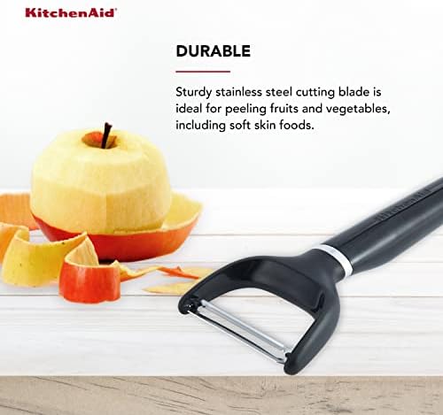 KitchenAid Y Peeler with Ergonomic Handle and Single Edge Blade