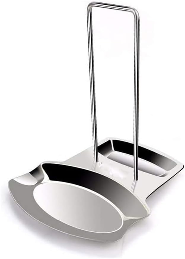 Pot Lid Holder Spoon Rest, Stainless Steel Utensils Pan Pot Cover Lid Rack by ZYHOAOE