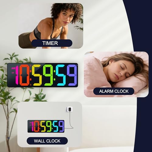 TXL 17.2" Bluetooth Digital Wall Clock with Countdown Timer