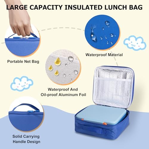 Bento Lunch Box for Kids with Thermo, Leakproof Bento Box with 8oz