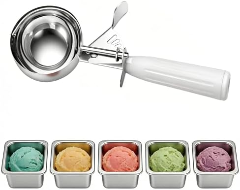 QUAL COOK Heavy Duty Ice Cream Disher 5.33 oz #06 Cookie Scoop with