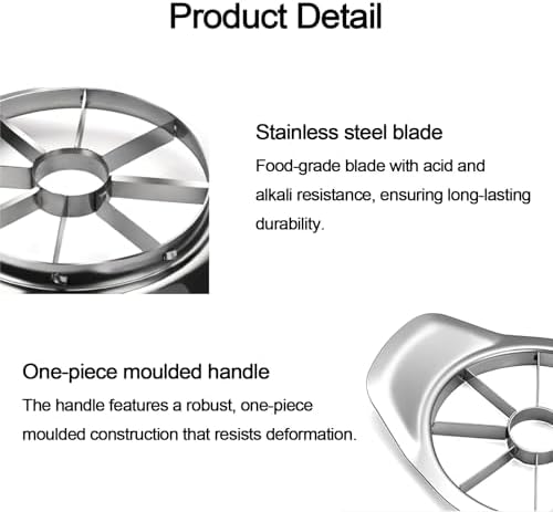 Stainless Steel Apple Slicer and Corer, 8-Slice Apple Cutter Wedger