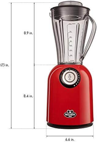 Ballarini Tesoro Countertop Blender, Cherry Red