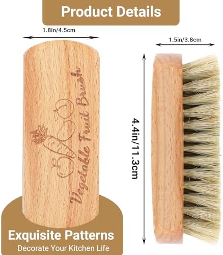 2 Pack Vegetable Scrubber, Veggie Potato Fruit Brush for Food
