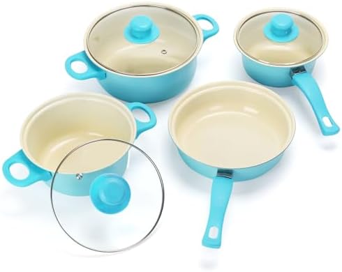 Non-Stick Cookware Set, 13 Piece Set Portable Lightweight Cast Iron