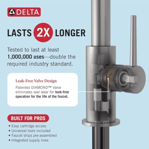 Delta Antoni Matte Black Kitchen Faucet 18803-BL-DST
