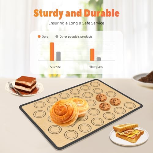 Silicone Baking Mat Macaron Sheet Nonstick Oven Liner 16.5x11.6 Inch