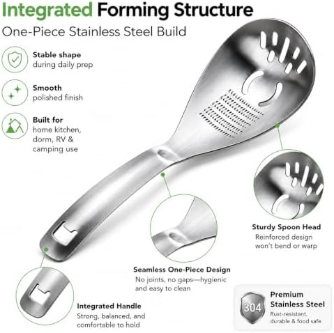 5-in-1 Stainless Steel Cooking Spoon Egg Separator Masher Bottle