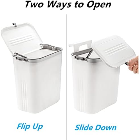 Frcctre 2 Pack 2.4 Gallon Hanging Compost Bin with Lid