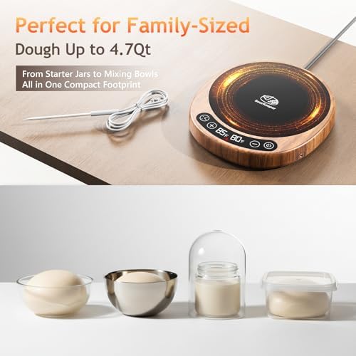 SourKeeper Sourdough Starter Warmer, Walnut, 6.5inch