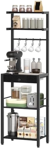 YATINEY 5-Tier Coffee Bar Station, Black