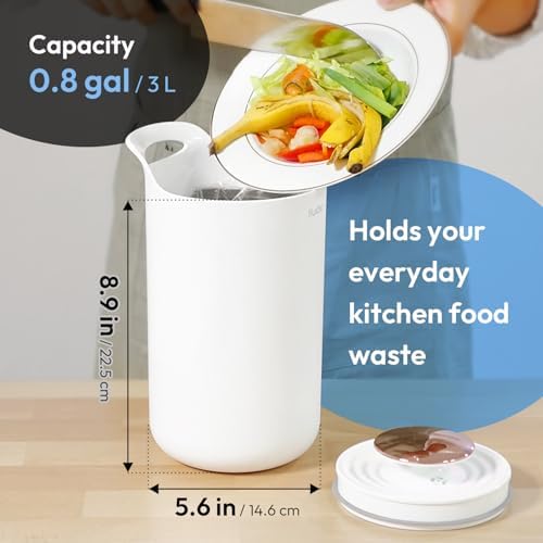 Carrotez 0.8 Gallon Compost Bin, White