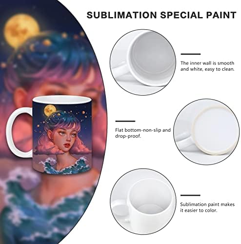 6Pcs 11oz Sublimation Blank Ceramic Coffee Mugs