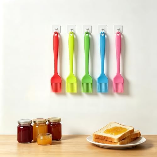 Silicone Basting Pastry Brush, 5 PCS Heat Resistant Food Brush Set