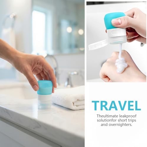 Mini Squeeze Bottles for Sauces, 4 Pack 1 oz Travel Bottles, Silicone