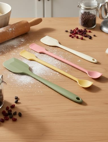 NiHome 4 Pcs Silicone Spatula Set, Heat Resistant Baking & Cooking
