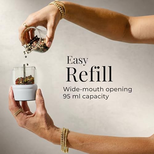 Styled Settings Electric Salt and Pepper Grinder Set, White