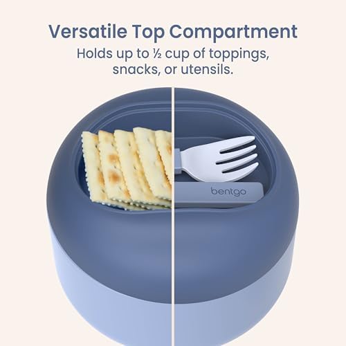 Bentgo Insulated Food Jar, 21.2 oz, Snack Compartment, Retractable