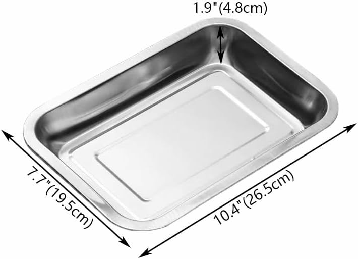 3 Pack Stainless Steel Breading Trays Set,Breading Pans for