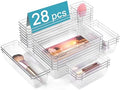 Vtopmart 4 Pack Bathroom Storage Organizer and 28 PCS Clear Plastic