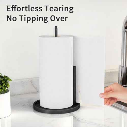 Black Stainless Steel Countertop Paper Towel Holder
