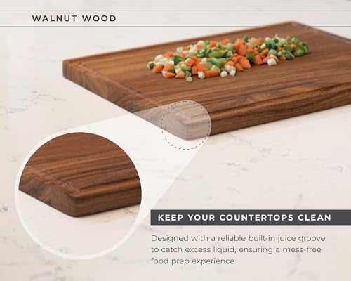 MERKEN Walnut Wood Cutting Board, 17" x 13"