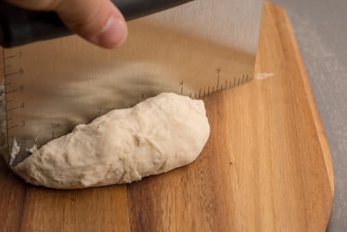 Chef Pomodoro Stainless Steel Bench Scraper, Pizza Dough Cutter
