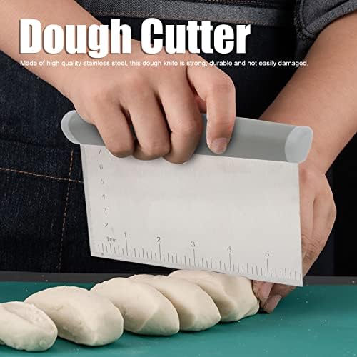 Bench Scraper Dough Cutter, Stainless Steel Dough Scraper with Scale