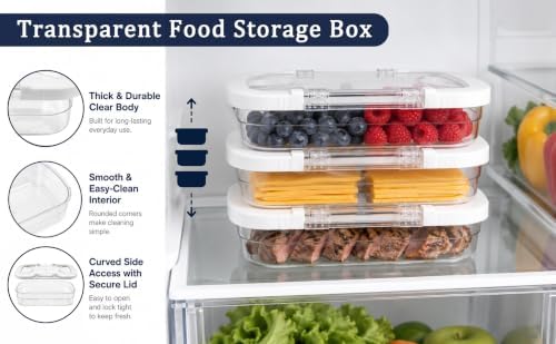 3 Pack Deli Meat Container for Fridge, Stackable Refrigerator