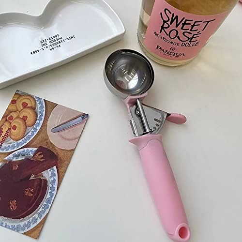 2 Pack Ice Cream Scoop Cookie Dough Scoop With Trigger Pink Handle for