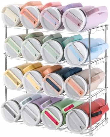 Stackable Water Bottle Organizer for Cabinet for Stanley 40 oz Tumbler