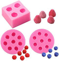 3Pcs/Set 3D Mini Strawberry, Raspberry & Blueberry Silicone Fondant