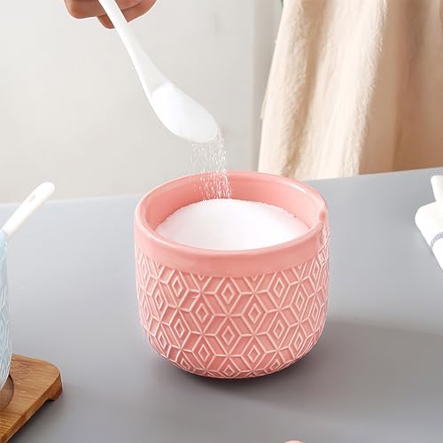 Salt Pot, Solid Color Porcelain Sugar Pot, For Coffee Bar, Sugar Bowl