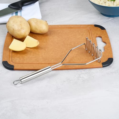 Restaurantware Stainless Steel Potato Masher - German Standard Heavy