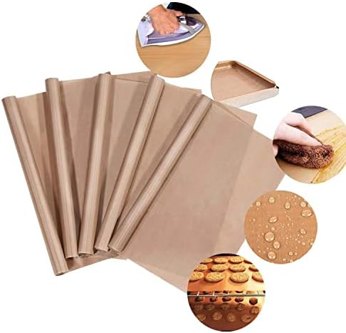 5 Pack Teflon Sheets for Baking, 12×16 Inch Reusable Baking Sheet